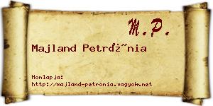 Majland Petrónia névjegykártya